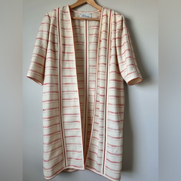 Lourdes Chávez dress and tunic size 12 beige color with orange stripes - Picture 10 of 16